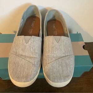 TOMS Light Gray Casual Slip-Ons